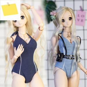 맞춤 BJD 인형 옷 14 그레이 블루다크 원피스 수영복 DDDY MSD 삼촌 패션 액세서리,