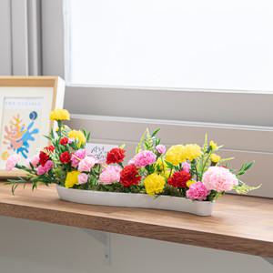 카네이션 한가득 테이블 센터피스 50x16cm 인테리어 조화 어버이날 감사 선물