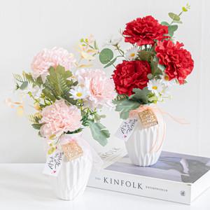 생화같은 카네이션 어버이날 인테리어 화병 set 22x32cm (2컬러) 조화 감사 꽃 선물
