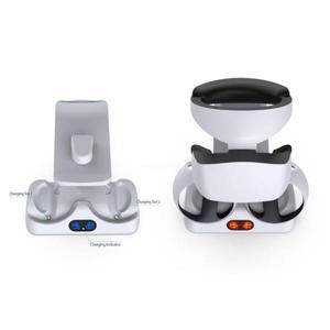 VR 용품   컨트롤러 충 독 거치대 수납함 마운트 PS VR2 헤드셋 스탠드 C타입 포트 표시등