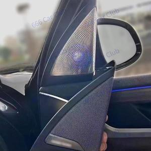 자동차 조명용품 BMW 호환용 LED 스피커 커버 그릴 자동차 미드레인지 트위터 금속 장식 앰비언트 조명 11