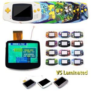 Hispeedido UV 쉘 인 3 0 인치 V5 라미네이트 LCD 디스플레이 GBA IPS 백라이트 스크린 게임보이 어드밴스 OSD 메뉴용