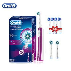 Oral-B 3D 음파 전동 칫솔 크로스 액션 클린 스마트 충전식 IPX7 방수