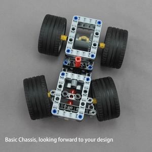 RC 레고 호환 MOC 원격 제어 프레임 빌딩 블록 DIY 기본 자동차 섀시 벽돌 모터 블루투스 개조 하이테크 레