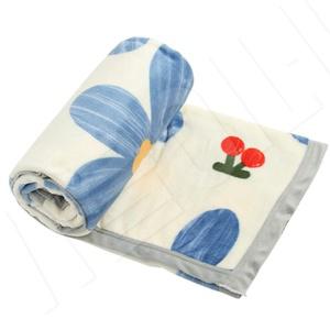 쇼파담요 겨울담요 극세사 비행기 항공 꽃무늬 1p 회색