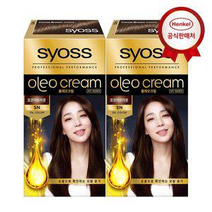 갤러리아 사이오스 올레오크림 새치염색약 5-N 코코아브라운 x 2개