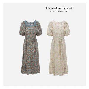 [써스데이아일랜드][Thursday Island] 배색 레이스 플로럴 원피스(T234MOP247W)