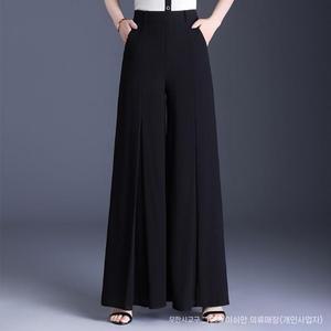 여자치마 바지 쉬폰 와이드 A라인 슬림핏 치마 여름 롱 하이웨스트 캐주얼 원템1