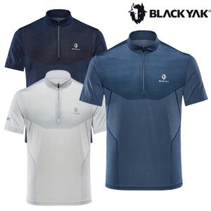 [블랙야크]23년SS 남성용 여름 등산 일상용 반팔 하프집업 티셔츠 B카이에집업티S1 1BYTSM3006