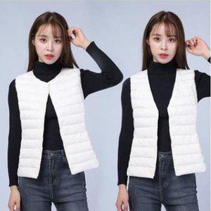 여자 방한 데일리 패딩조끼 경량 클래식 브이라운드넥 (WFHQ3WD)