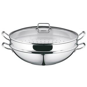 스테인리스 인덕션웍 유리 실리트 인덕션찜기 36cm 난징 뚜껑