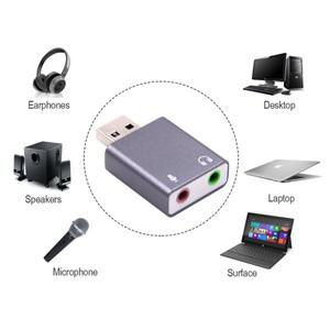 외장 USB 울트라 휴대용 HIFI 매직 보이스 7.1CH 마이크 입력 오디오 포트  드라이브 플러그 사운드 노트북