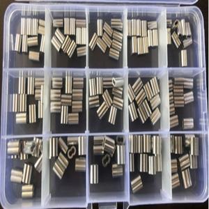 알루미늄 8자 클립 쌍슬리브 세트 - 1.2mm / 1.5mm / 2.0mm 와이어용 - 150개입
