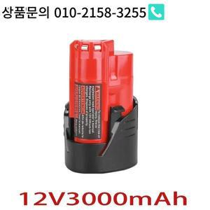 TURPOW 밀워키 M12 XC 무선 공구용 충전식 배터리 48-11-2402 MIL-12A-L 6000MAH