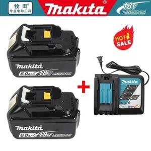 호환 DHL 새로운 2025 BL1860 충전식 배터리 18V 6.0Ah 리튬 이온 Makita LXT400
