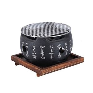 고기 화로 일본식 구이 식당 숯불 인용 무쇠 돌판 꼬치구이