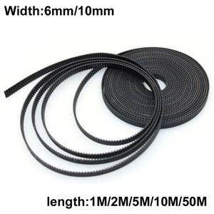 GT2 너비 10MM 벨트 고무 섬유 6MM 10M 5M 길이 부품 RE 절단 타이밍 50M 프린터 고온 1M 2M 3D