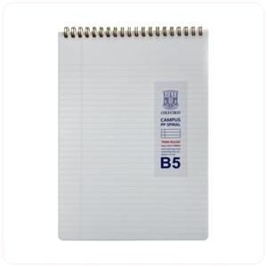 옥스포드 밀크PP 스프링노트 B5 80매 상철 줄