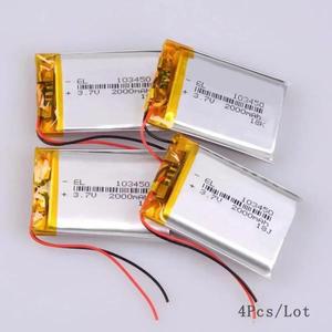 103450 MP3 GPS 네비게이터 DVD 레코더 헤드셋 전자 책 카메라에 대 한 3.7V 2000mAh Lipo 폴리머 리튬 충