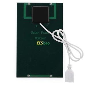 야외 USB 태양 전지 패널  휴대용 충전기 등반 고속 폴리 실리콘 여행 DIY 5W  5V
