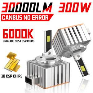 2PC D3S D1S US 자동 플레이 6000K CA 라이트 HID 30000LM 플러그 12V 300W 24V 램프 자동차 LED