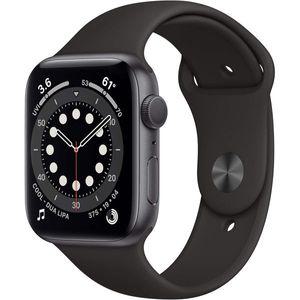 애플워치 Series 6 GPS 44mm 스페이스 그레이 블랙 스포츠 밴드