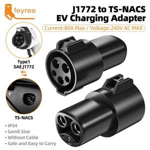 전기 자동차용 테슬라 소켓 어댑터 J1772 to 타입 1 미국 EV 휴대용 250V 60A