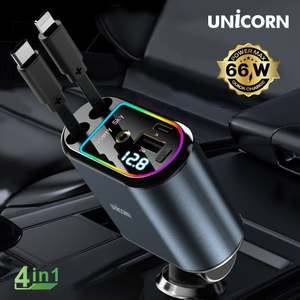 4IN1 릴타입 시거잭 차량용 멀티 고속충전기 CP-500D