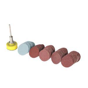25mm 50mm 미니 원형 샌딩 사포 세트샌페이퍼 샌패드 광택 연마 드릴 핸드샌 목공 자동차 유리 금속 플라스