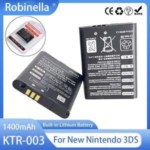 KTR-003 충전식 배터리 3.7V 1400mAh Nintendo 3DS 용 리튬 새로운 게임 콘솔 내장