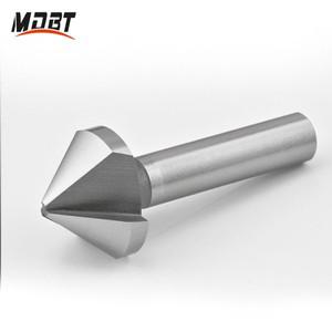 HSS M2AL 챔퍼 드릴 90 도 1 플루트 3 엔드 밀 공구 카운터싱크 비트 밀링 커터 직경 6.3-50mm