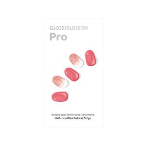 글로시블라썸 굽는 반경화 젤네일 스티커 러브로지, 1개
