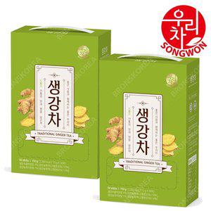 송원식품 우리차 생강차 50T X 2개(100T) 쌍화차 천마차 전통차 율무차