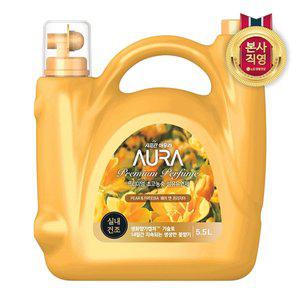 [엘지생활건강]아우라 프리미엄 대용량 섬유유연제 5.5L 페어앤프리지아