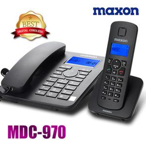 맥슨 1.7GHz 유무선전화기 블랙 MDC-970 발신자표시 사무실 매장 집전화기