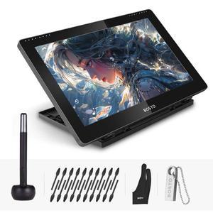BOSTO 충전식 IPS 그래픽 드로잉 태블릿 디스플레이 모니터, 고해상도 16K 압력 레벨, 16HD, 15.6 인치, 19