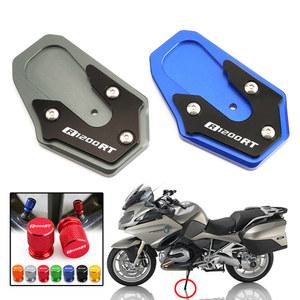 오토바이 킥스탠드 풋 사이드 스탠드 익스텐션 패드 지지대 플레이트, BMW R1200RT R1200 RT R 1200RT 2014-2018 CNC 밸브용 확대