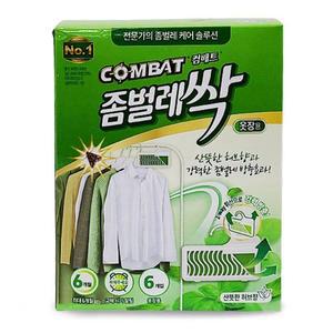 [IXHIRY6H_4B]컴배트 좀벌레싹 옷장용 허브향 6개입