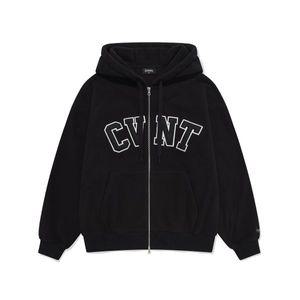 커버낫 COVERNAT CVNT 플리스 오버핏 후디 집업 블랙 CO2403JK18BK 281832