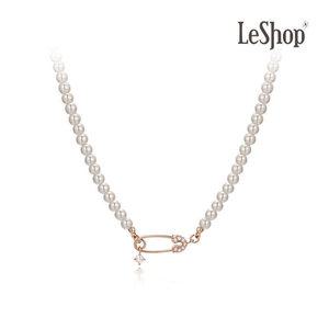 [르샵주얼리] 14K 클립 진주 목걸이(GoldPlated)_LJ0812BRN