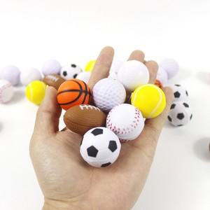 스퀴즈 볼 스트레스 해소 장난감, 축구, 테니스, 소프트 퀴시 야외 노벨티 개그 5 4cm