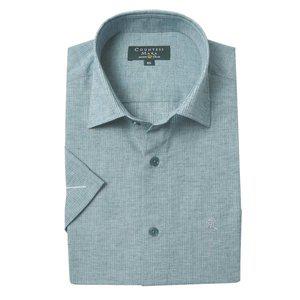 [카운테스마라](센텀시티점)일반핏 마혼방 밑단일자 그린 반팔셔츠 CDCY2C6207E0