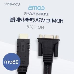 HDMI잭 HDMI케이블 HDMI to VGA 25cm black