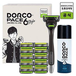 [도루코]도루코 페이스6 스타일 면도기획세트 2호(면도기+면도날 총11입+폼)