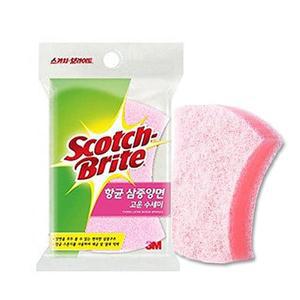 3M 스카치브라이트 항균 삼중양면 다목적 고운 수세미
