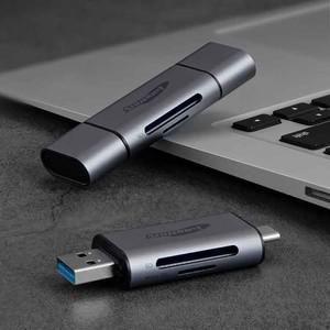 2in1 OTG 카드 리더기 C타입 마이크로 SD 카드 usb 리더기 블랙박스 핸드폰 연결
