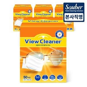 자우버 뷰클리너 렌즈클리닝 일회용티슈 50매 4팩