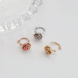 아트박스 앤쥬얼리 심플 메탈장미 플라워 꽃 귀찌 이어커프(1쌍)