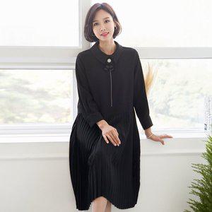 [마담4060]엄마옷 마담4060 페미닌플리츠원피스-QOP2309002-