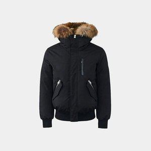 [맥케이지] 남성 딕슨 퍼 후드 로고 블랙브라운 패딩 DIXON-F